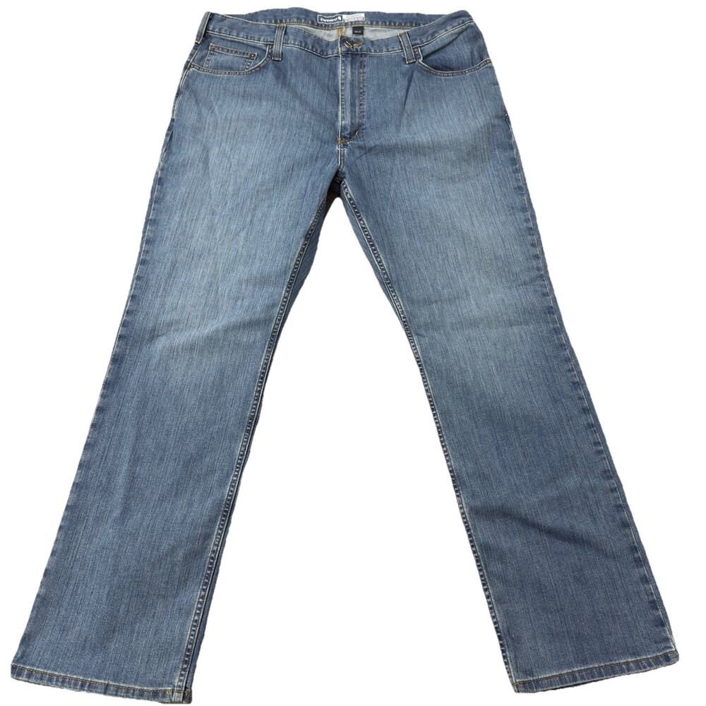 NWOT Carhartt Rugged Flex Relaxed Fit Medium Wash Stretch Denim Jeans Mens 40x32